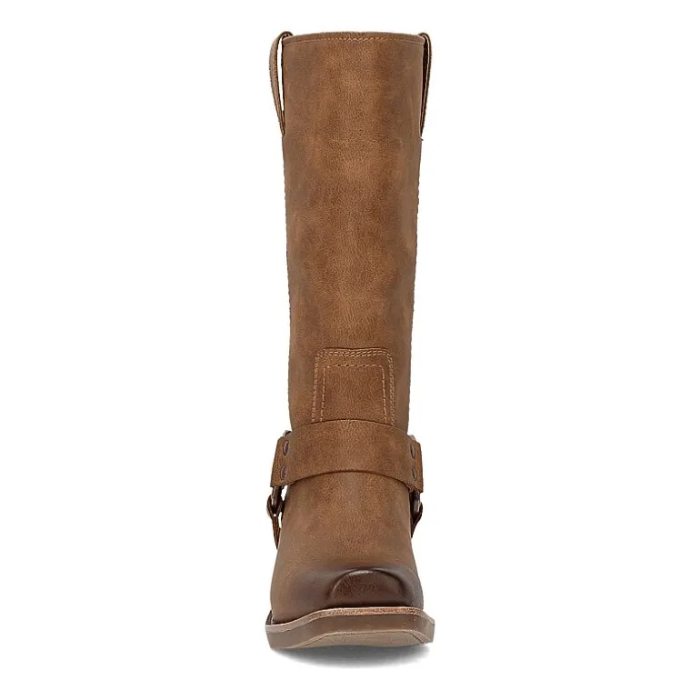 Frye and Co. Womens Lorrie Stacked Heel Motorcycle Boots