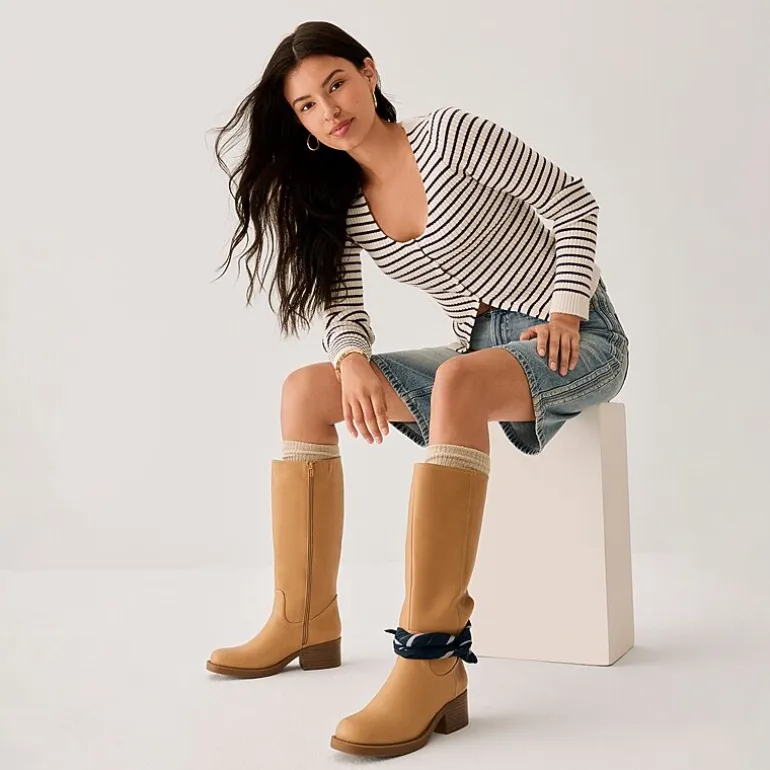 Frye and Co. Womens Miranda 14 Stacked Heel Riding Boots