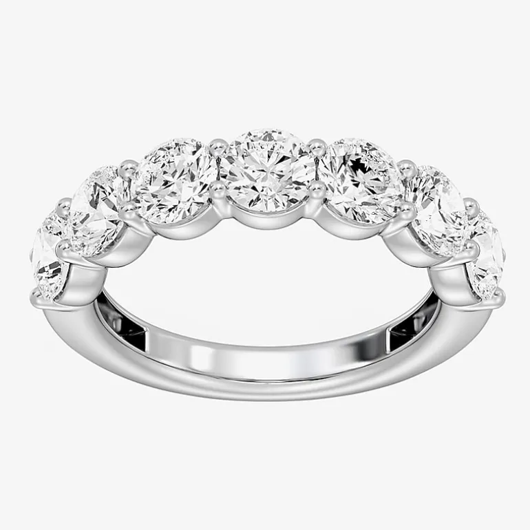 (F / Si1-Si2) Womens 2.5MM 3 CT. T.W. Lab Grown White Diamond Wedding Band