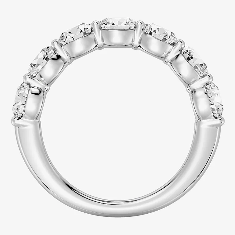 (F / Si1-Si2) Womens 2.5MM 3 CT. T.W. Lab Grown White Diamond Wedding Band