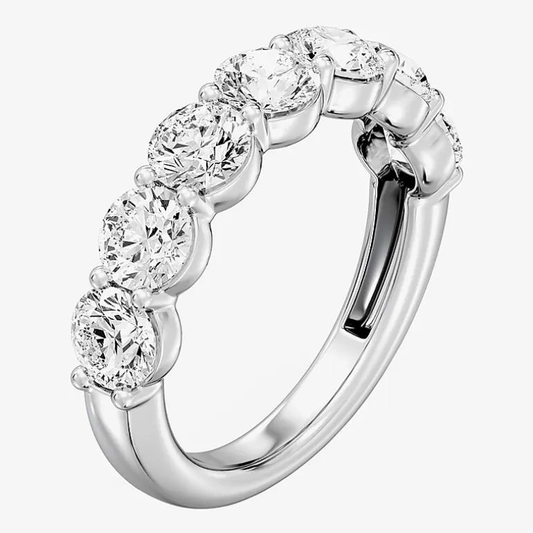(F / Si1-Si2) Womens 2.5MM 3 CT. T.W. Lab Grown White Diamond Wedding Band