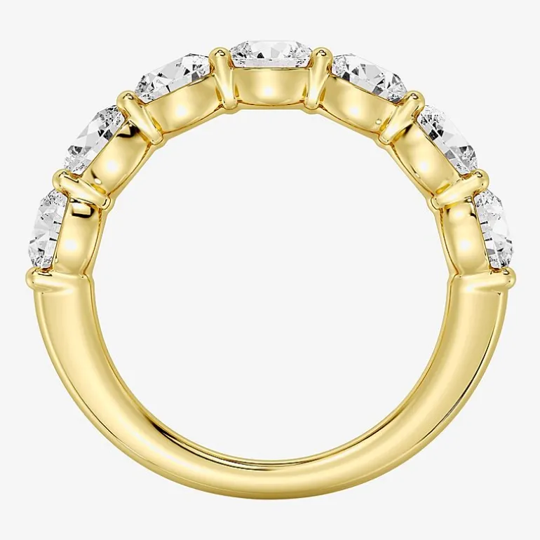 (F / Si1-Si2) Womens 2.5MM 3 CT. T.W. Lab Grown White Diamond Wedding Band
