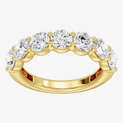 (F / Si1-Si2) Womens 2.5MM 3 CT. T.W. Lab Grown White Diamond Wedding Band