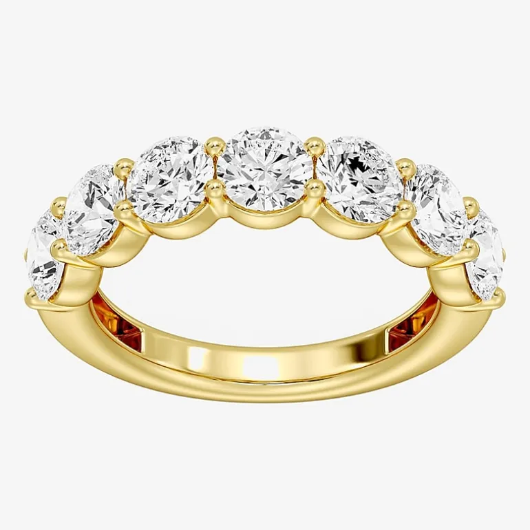 (F / Si1-Si2) Womens 2.5MM 3 CT. T.W. Lab Grown White Diamond Wedding Band