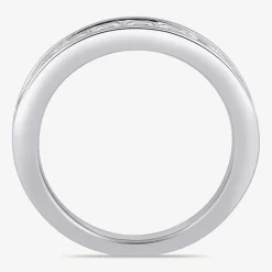 (F / Si2) Womens 1 1/2 CT. Lab Grown White Diamond 10K Gold Anniversary Band