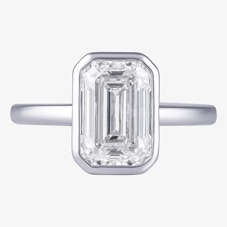 (F / Si1) Womens 3 CT. Lab Grown White Diamond 10K Gold Solitaire Engagement Ring