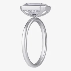 (F / Si1) Womens 3 CT. Lab Grown White Diamond 10K Gold Solitaire Engagement Ring
