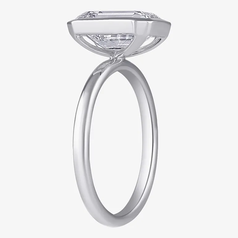 (F / Si1) Womens 3 CT. Lab Grown White Diamond 10K Gold Solitaire Engagement Ring