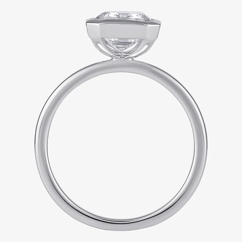 (F / Si1) Womens 3 CT. Lab Grown White Diamond 10K Gold Solitaire Engagement Ring