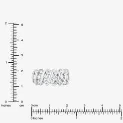 (F, Si2) Womens 3 1/10 Ct. T.W. Lab Grown White Diamond Sterling Silver Band