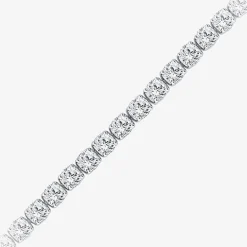 (F / Si2) Womens 7 Ct.T.W. Lab Grown White Diamond 10K Gold 7 Inch Tennis Bracelet