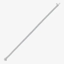 (F / Si2) Womens 7 Ct.T.W. Lab Grown White Diamond 10K Gold 7 Inch Tennis Bracelet