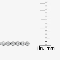 (F, Si2) Womens 3 CT. T.W. Lab Grown White Diamond 10K Gold Bangle Bracelet