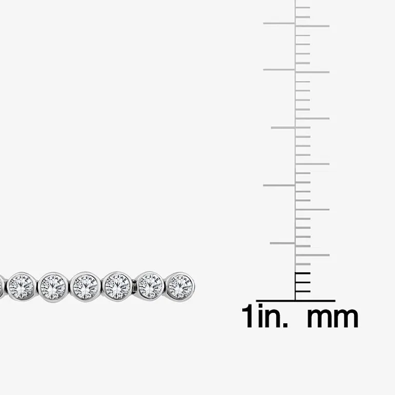 (F, Si2) Womens 3 CT. T.W. Lab Grown White Diamond 10K Gold Bangle Bracelet