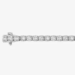 (F / Si2) Womens 6 CT. T.W. Lab Grown White Diamond 10K Gold 6 1/2 Inch Tennis Bracelet