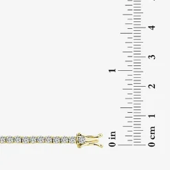 (F / Si2) Womens 10 CT. T.W. Lab-Grown White Diamond 10K Gold 18 Inch Tennis Necklace