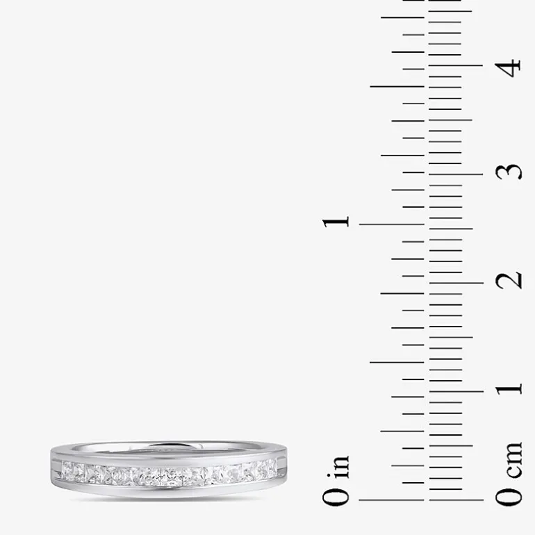 (F / Si2) Womens 1/2 CT. T.W. Lab Grown White Diamond 10K Gold Anniversary Band