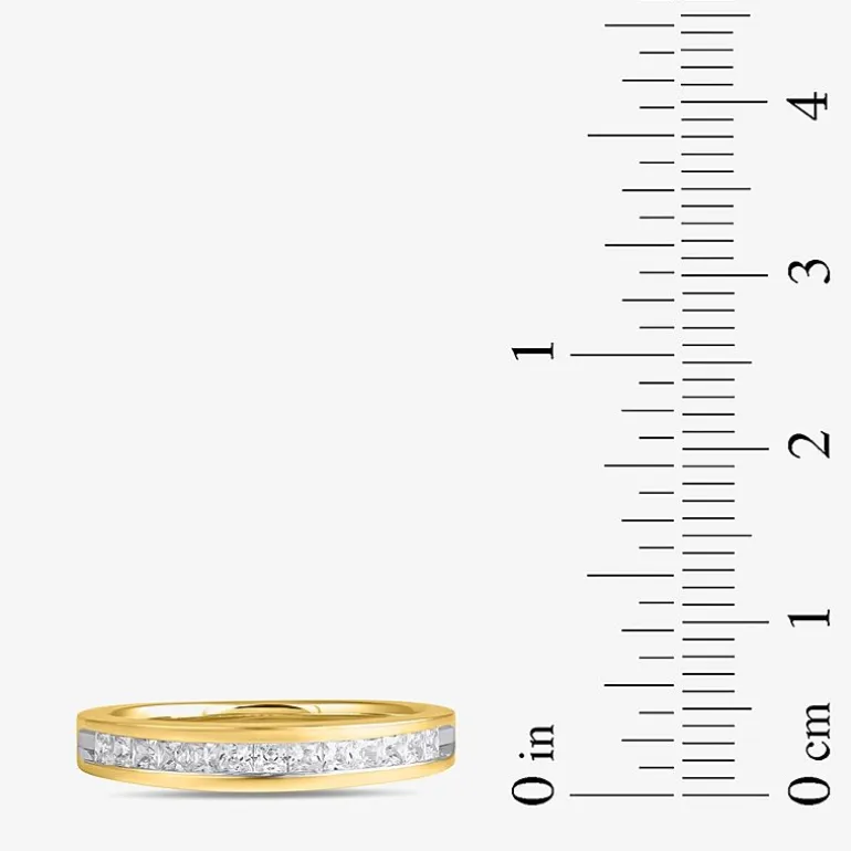(F / Si2) Womens 1/2 CT. T.W. Lab Grown White Diamond 10K Gold Anniversary Band