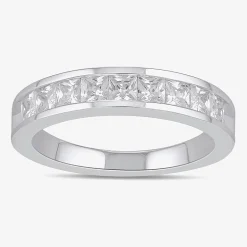 (F / Si2) Womens 1 CT. T.W. Lab Grown White Diamond 10K Gold Anniversary Band
