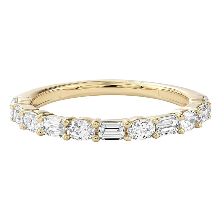 (F / Si2) Womens 1 CT. T.W. Lab Grown White Diamond 10K Gold Wedding Band