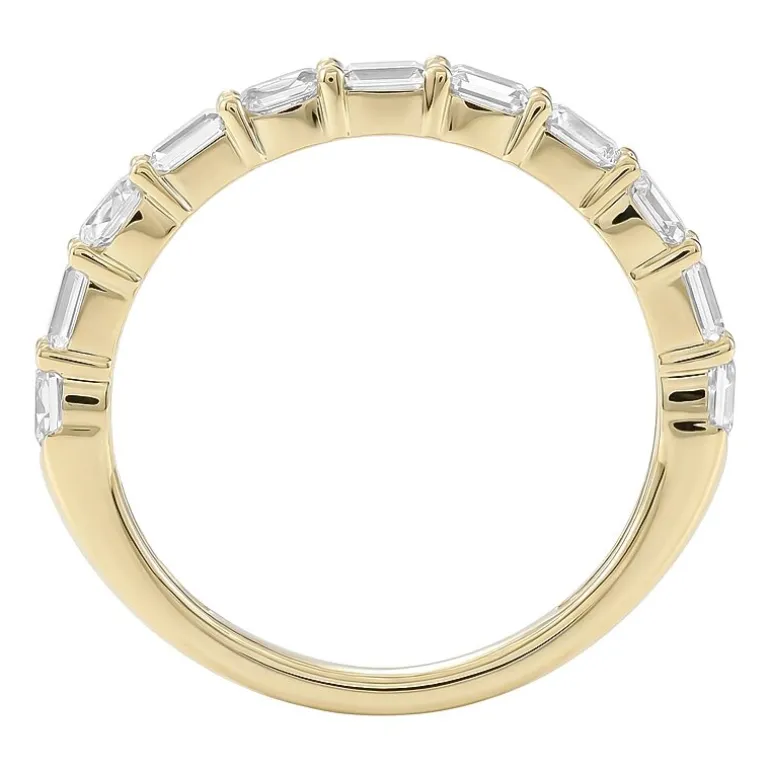 (F / Si2) Womens 1 CT. T.W. Lab Grown White Diamond 10K Gold Wedding Band