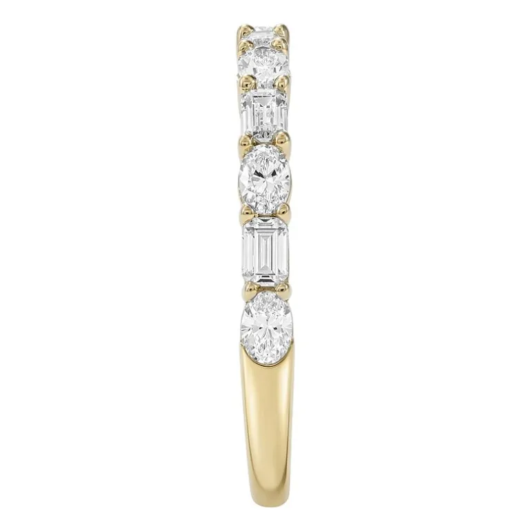 (F / Si2) Womens 1 CT. T.W. Lab Grown White Diamond 10K Gold Wedding Band