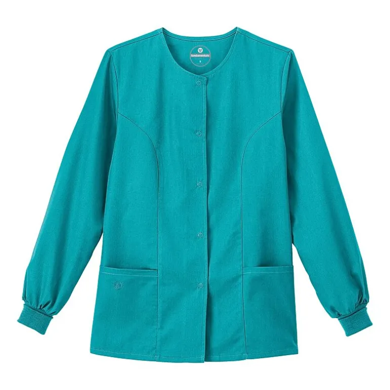 Fundamentals By White Swan 14740 Warm-Up Womens Plus Scrub Jackets