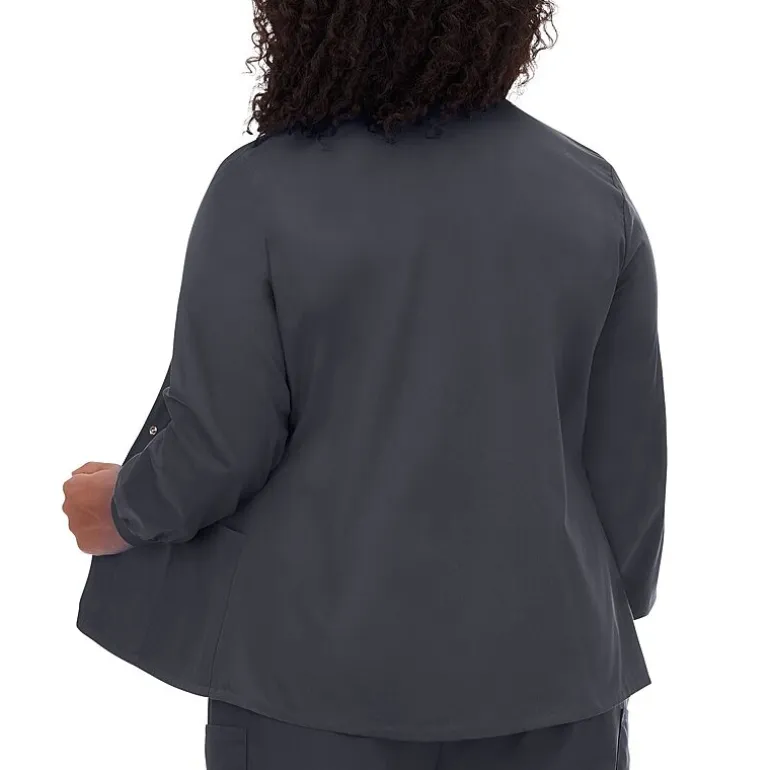 Fundamentals By White Swan 14740 Warm-Up Womens Plus Scrub Jackets