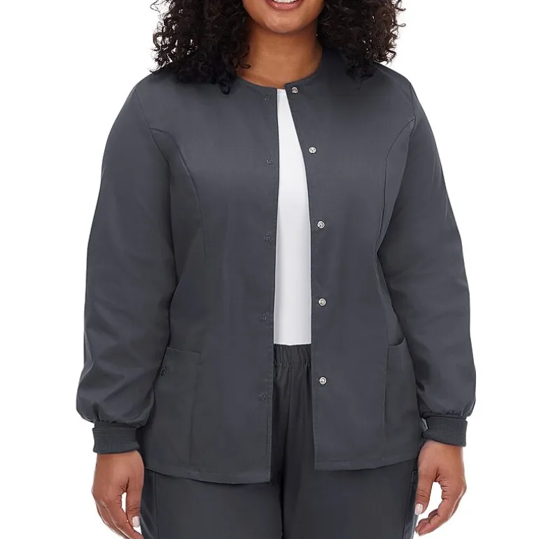 Fundamentals By White Swan 14740 Warm-Up Womens Plus Scrub Jackets
