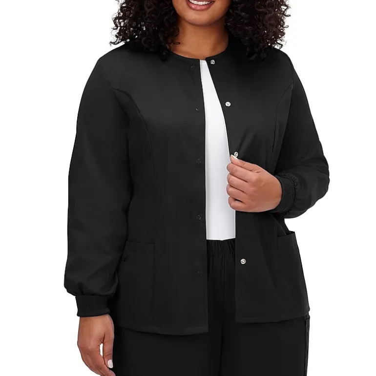 Fundamentals By White Swan 14740 Warm-Up Womens Plus Scrub Jackets