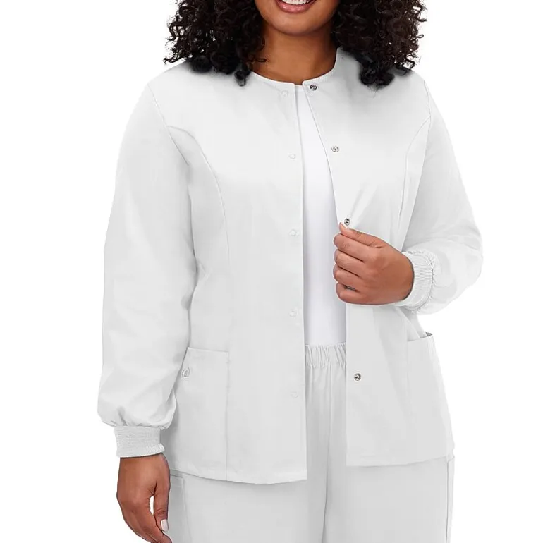 Fundamentals By White Swan 14740 Warm-Up Womens Plus Scrub Jackets