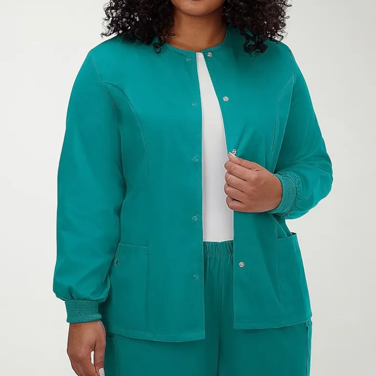 Fundamentals By White Swan 14740 Warm-Up Womens Plus Scrub Jackets