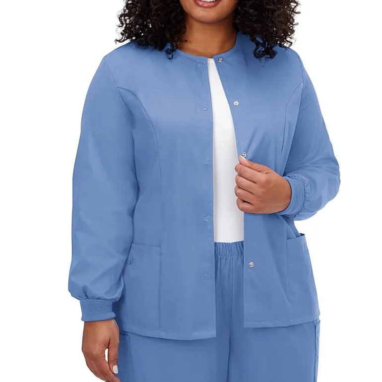 Fundamentals By White Swan 14740 Warm-Up Womens Plus Scrub Jackets
