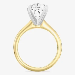(F / VS1) Womens 5 CT. Lab-Grown White Diamond 14K Gold Pear Solitaire Engagement Ring