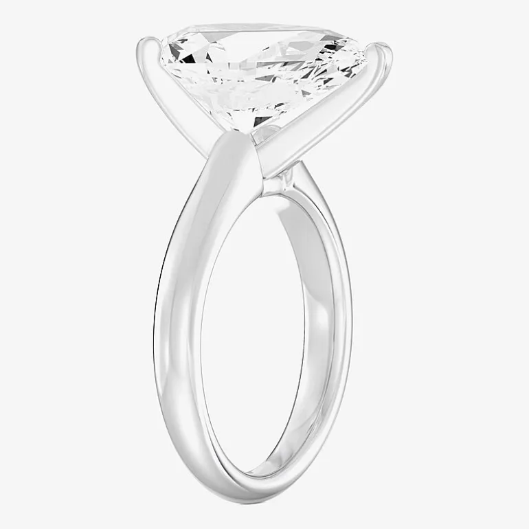 (F / VS1) Womens 5 CT. Lab-Grown White Diamond 14K Gold Pear Solitaire Engagement Ring