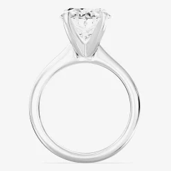 (F / VS1) Womens 5 CT. Lab-Grown White Diamond 14K Gold Oval Solitaire Engagement Ring