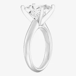 (F / VS1) Womens 5 CT. Lab-Grown White Diamond 14K Gold Princess-cut Solitaire Engagement Ring
