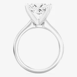 (F / VS1) Womens 5 CT. Lab-Grown White Diamond 14K Gold Princess-cut Solitaire Engagement Ring