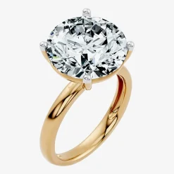 (F / Vs2) Womens 10 Ct. Lab Grown White Diamond 14K Gold Round Solitaire Engagement Ring