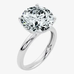 (F / Vs2) Womens 10 Ct. Lab Grown White Diamond 14K Gold Round Solitaire Engagement Ring
