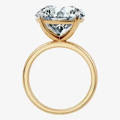 (F / Vs2) Womens 10 Ct. Lab Grown White Diamond 14K Gold Round Solitaire Engagement Ring
