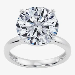 (F / Vs2) Womens 10 Ct. Lab Grown White Diamond 14K Gold Round Solitaire Engagement Ring