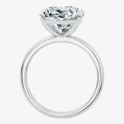(F/Vs2) Womens 10 Ct. Lab Grown White Diamond 14K Gold Oval Solitaire Engagement Ring