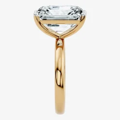 (F/Vs2) Womens 10 Ct. Lab Grown White Diamond 14K Gold Rectangular Solitaire Engagement Ring
