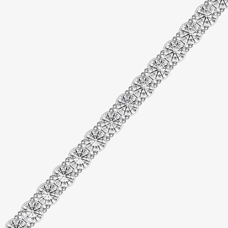 (F / Vs2) Womens 10 Ct.T.W. Lab Grown White Diamond 14K Gold Over Silver 6 1/2 Inch Tennis Bracelet