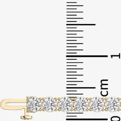 (F / Vs2) Womens 10 Ct.T.W. Lab Grown White Diamond 14K Gold Over Silver 6 1/2 Inch Tennis Bracelet