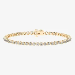(F / Vs2) Womens 2 CT. T.W. Lab Grown White Diamond Sterling Silver 8 Inch Tennis Bracelet