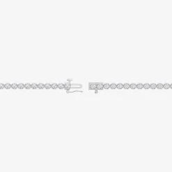 (F / Vs2) Womens 2 CT. T.W. Lab Grown White Diamond Sterling Silver 8 Inch Tennis Bracelet