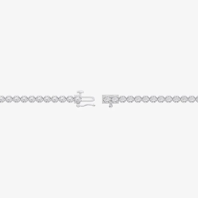 (F / Vs2) Womens 2 CT. T.W. Lab Grown White Diamond Sterling Silver 8 Inch Tennis Bracelet