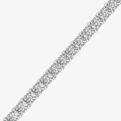 (F / Vs2) Womens 10 Ct.T.W. Lab Grown White Diamond 14K Gold Over Silver 7.25 Inch Tennis Bracelet